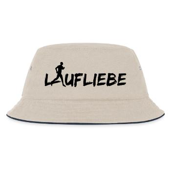 Laufliebe Men - Kinder Bucket Hat - Natur/Navy - Vorne
