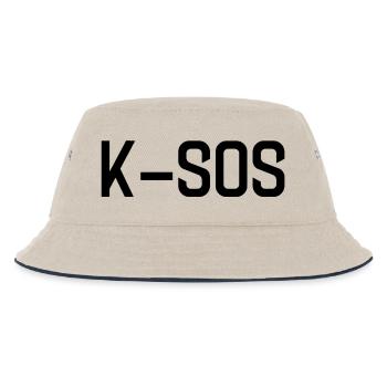 K-sos (Cas social) typo noire - Bob Enfant - blanc cassé/bleu marine - Devant