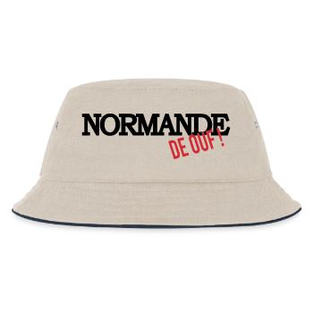 Normande de ouf (noir) - Bob Enfant - blanc cassé/bleu marine - Devant