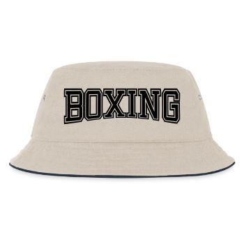 BOXING Design Old School - Kinder Bucket Hat - Natur/Navy - Vorne