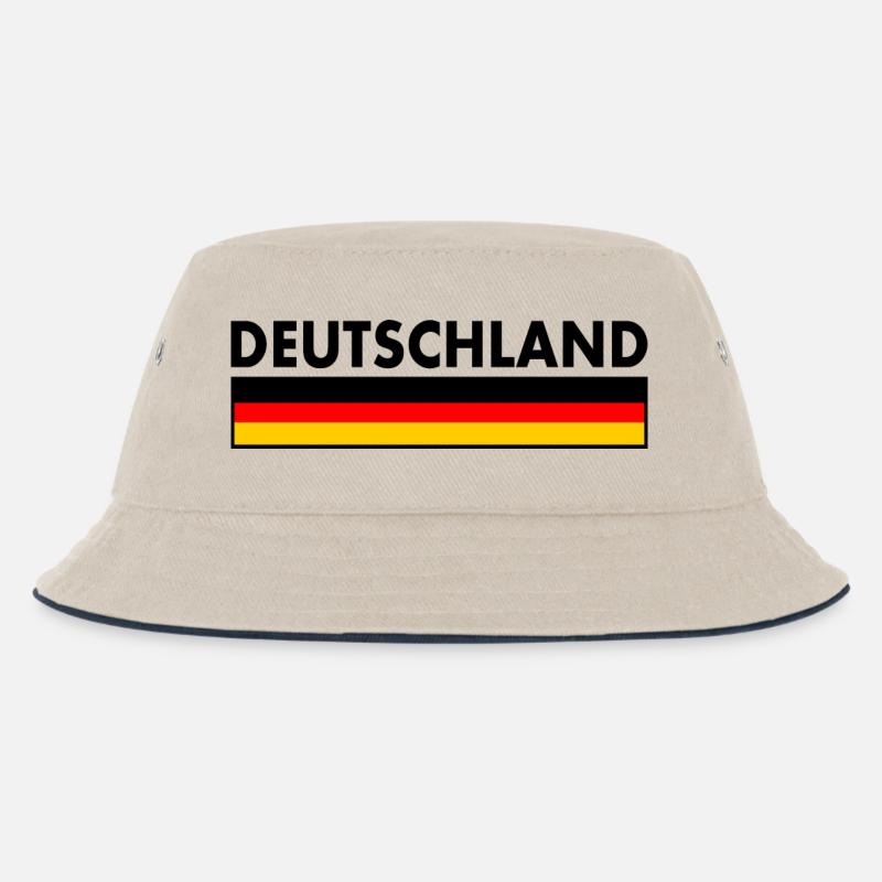Deutschland - Kinder Bucket Hat - Natur/Navy