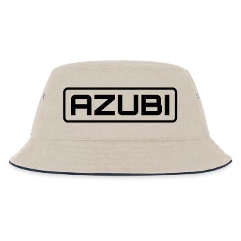 Azubi Tshirt 1 23 - Kinder Bucket Hat - Natur/Navy - Vorne