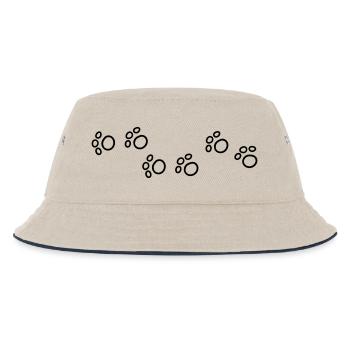 Cartoon Cats Paws - Kids’ Bucket Hat - ecru/navy - Front