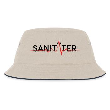 Sanitäter Rettung Ehrenamt Herzlinie - Kinder Bucket Hat - Natur/Navy - Vorne
