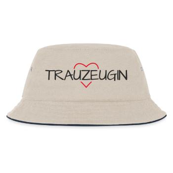 Trauzeugin Herz Junggesellinenabschied - Kinder Bucket Hat - Natur/Navy - Vorne