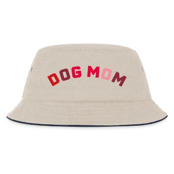 DOG MOM  - Kinder Bucket Hat - Natur/Navy - Vorne