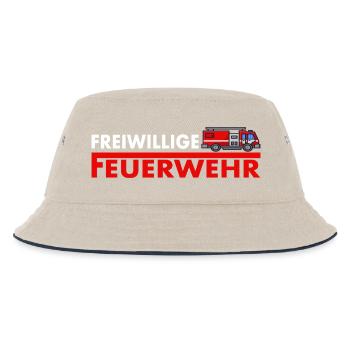 Feuerwehr Geschenkidee - Kinder Bucket Hat - Natur/Navy - Vorne