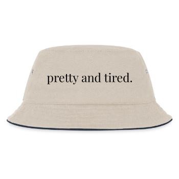 pretty and tired aesthetic quote - Kinder Bucket Hat - Natur/Navy - Vorne