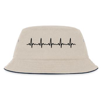 Herzschlag - Kinder Bucket Hat - Natur/Navy - Vorne