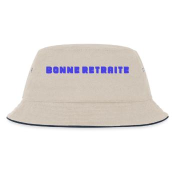 RUHESTAND. ALLES GUTE FÜR DEN RUHESTAND. ALLES GUTE FÜR DEN RUHESTAND - Kinder Bucket Hat - Natur/Navy - Vorne