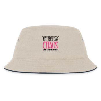 Ich bin das Chaos Geschenk - Kinder Bucket Hat - Natur/Navy - Vorne