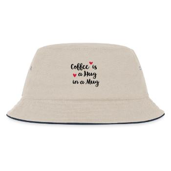 Kaffee - Kinder Bucket Hat - Natur/Navy - Vorne