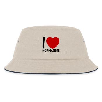 ich liebe Normandie 2c - Kinder Bucket Hat - Natur/Navy - Vorne