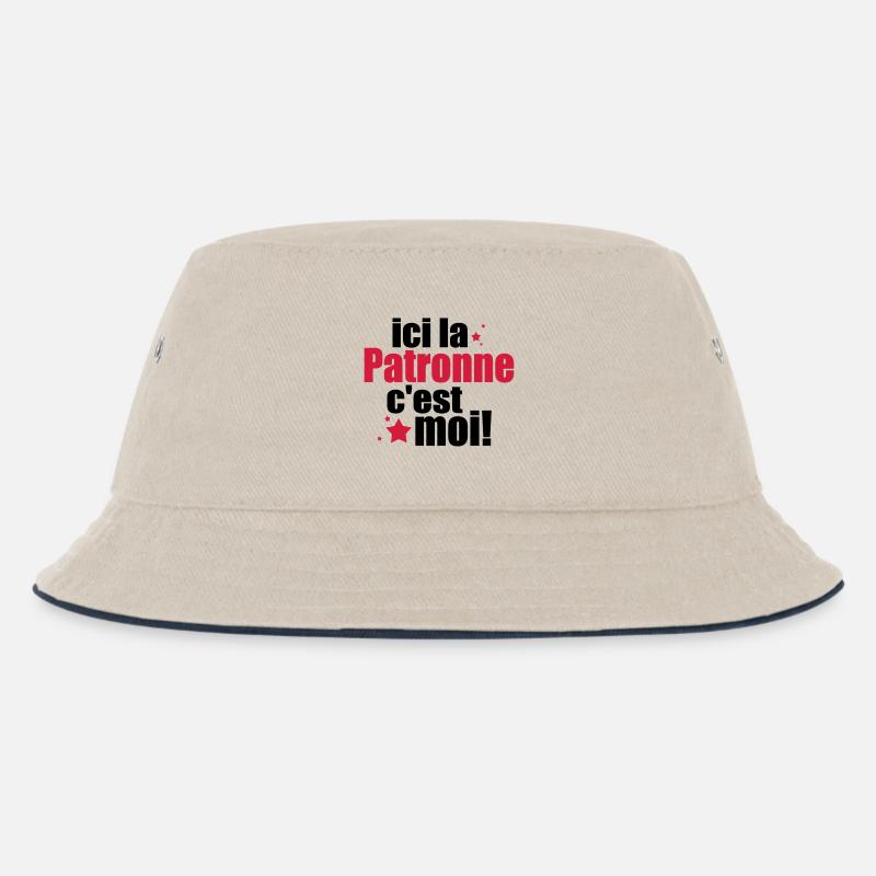 ICI La patronne C'est moi - Bob Enfant - blanc cassé/bleu marine