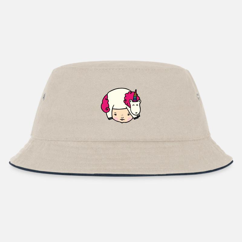Einhornliebe - Kinder Bucket Hat - Natur/Navy
