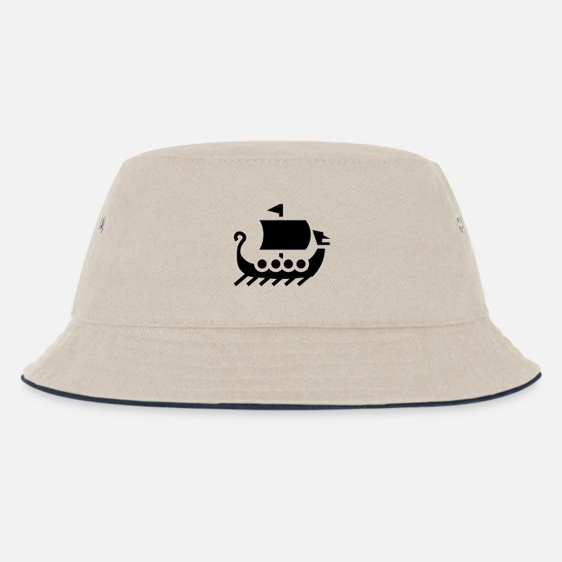 Wikinger - Kinder Bucket Hat - Natur/Navy