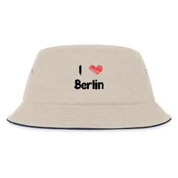 I love Berlin - Kinder Bucket Hat - Natur/Navy - Vorne