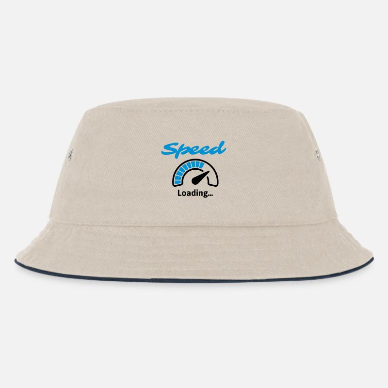 Speed Loading ... - Kids’ Bucket Hat - ecru/navy