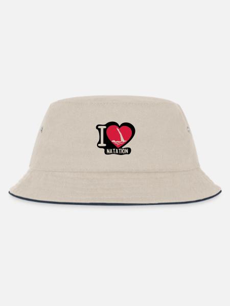 love natation synchronise coeur heart1 - Bob Enfant - blanc cassé/bleu marine