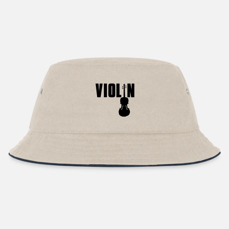 violin - Kinder Bucket Hat - Natur/Navy