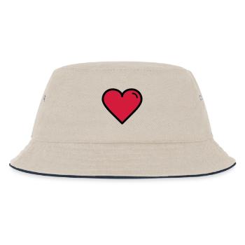 Coeur de valentine - Bob Enfant - blanc cassé/bleu marine - Devant
