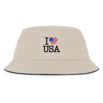 I love USA - Kids’ Bucket Hat - ecru/navy - Front