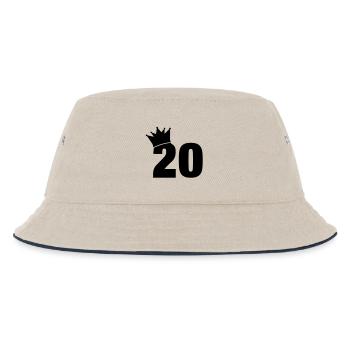 20_krone_f1 - Kids’ Bucket Hat - ecru/navy - Front