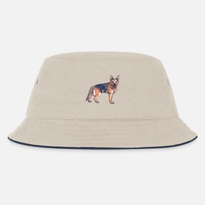 Deutscher Schäferhund - Kinder Bucket Hat - Natur/Navy