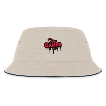 Pro Gamer Graffiti - Kinder Bucket Hat - Natur/Navy - Vorne
