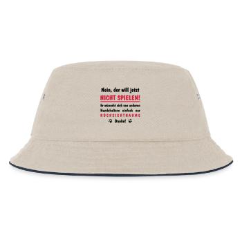 will nicht spielen will nur spielen - Kinder Bucket Hat - Natur/Navy - Vorne