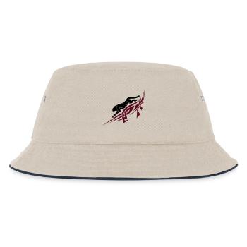 Panther, Tribal, Tattoo - Kinder Bucket Hat - Natur/Navy - Vorne