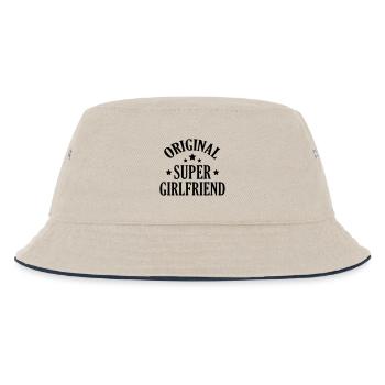 Liebe / Valentinstag / Love / Baby / Herz - Kinder Bucket Hat - Natur/Navy - Vorne
