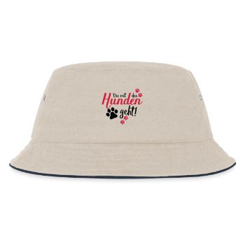die mit den hunden geht - Kinder Bucket Hat - Natur/Navy - Vorne