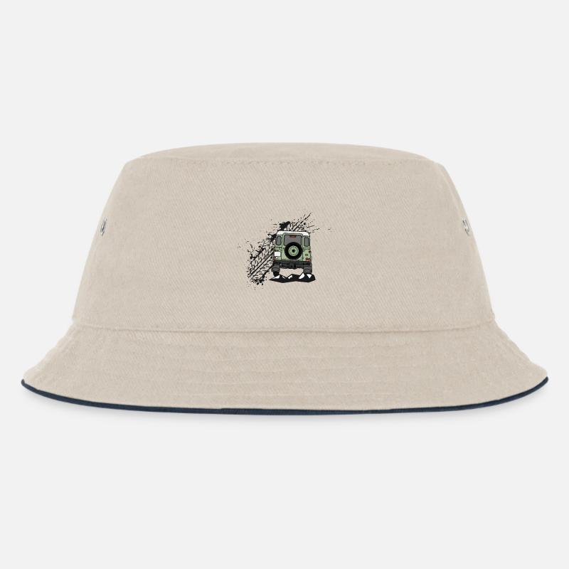 Defender Splash hinten - Kinder Bucket Hat - Natur/Navy