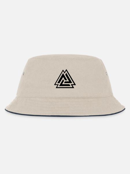 Valknut Knoten der Gefallenen in der Schlacht - Kinder Bucket Hat - Natur/Navy