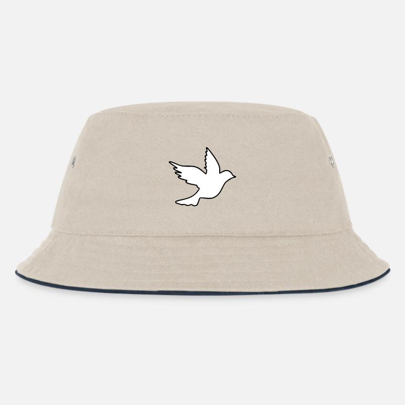 Friedenstaube - Kinder Bucket Hat - Natur/Navy