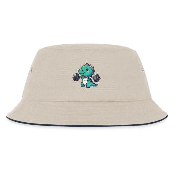 Dino T-Rex Workout Haltère Développé couché Design - Bob Enfant - blanc cassé/bleu marine - Devant