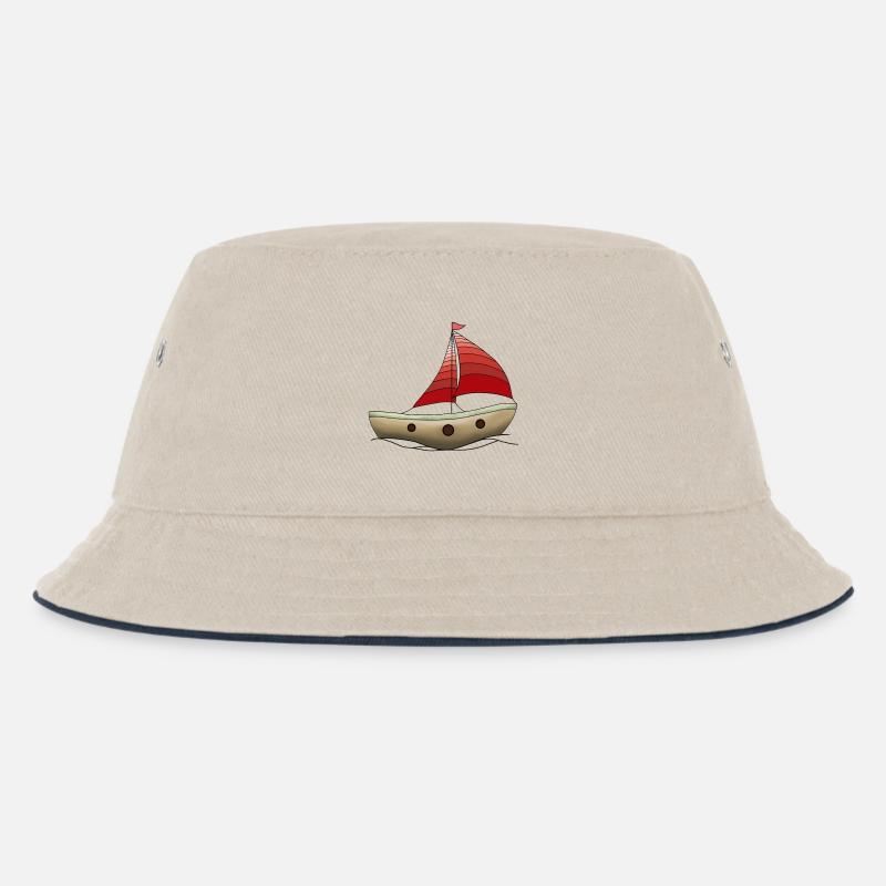 Boot - Kinder Bucket Hat - Natur/Navy
