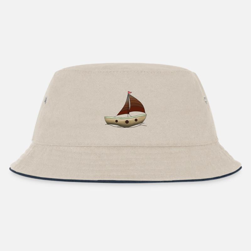 Boot - Kinder Bucket Hat - Natur/Navy