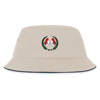 Fahnen Hessen Lorbeerkranz - Kinder Bucket Hat - Natur/Navy - Vorne