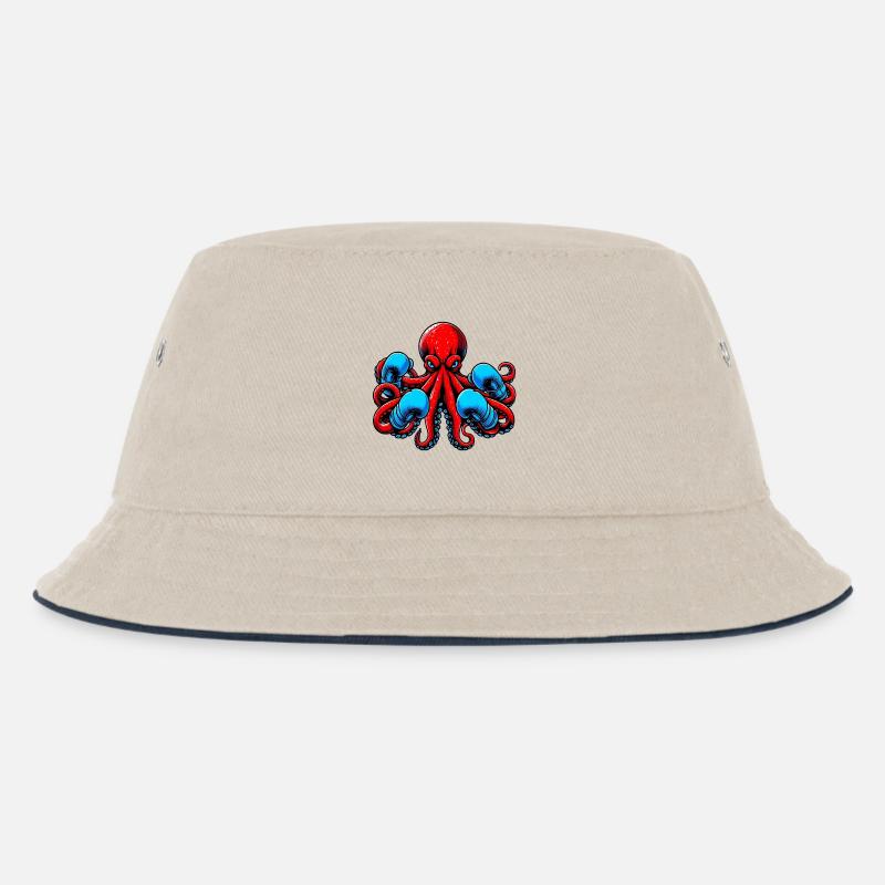 Pieuvre - Bob Enfant - blanc cassé/bleu marine