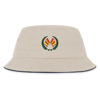 Flaggen Lorbeerkranz - Kinder Bucket Hat - Natur/Navy - Vorne