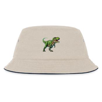 Dinosaurier - Kinder Bucket Hat - Natur/Navy - Vorne