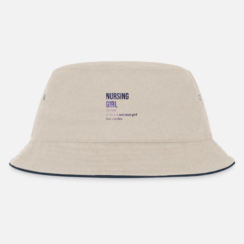 Krankenschwester - Kinder Bucket Hat - Natur/Navy