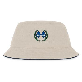 Fahnen USA Lousiane im Lorbeerkranz - Kinder Bucket Hat - Natur/Navy - Vorne