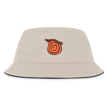 Schneckenhaus Schnecke Insekt Haus Spirale Cool - Kinder Bucket Hat - Natur/Navy - Vorne