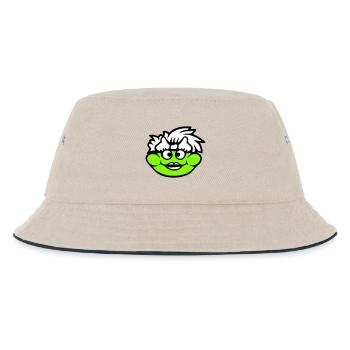 Frosch Frau Hübsch Kröte Lustig Weiblich Mädchen - Kinder Bucket Hat - Natur/Navy - Vorne
