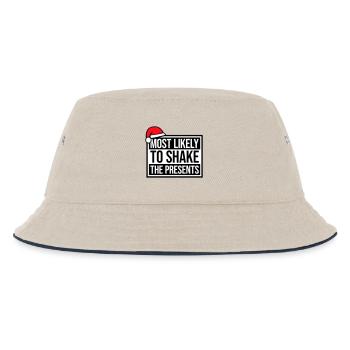 Most Likely to Shake the Presents Weihnachten Spaß - Kinder Bucket Hat - Natur/Navy - Vorne