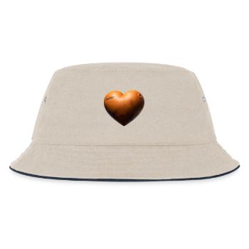 MARS-LIEBHABER – Frieden & Liebe - Kinder Bucket Hat - Natur/Navy - Vorne