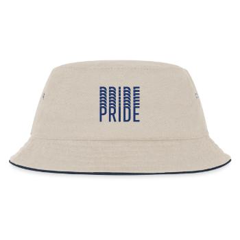 Blue Pride Geometrisches Muster - Kinder Bucket Hat - Natur/Navy - Vorne